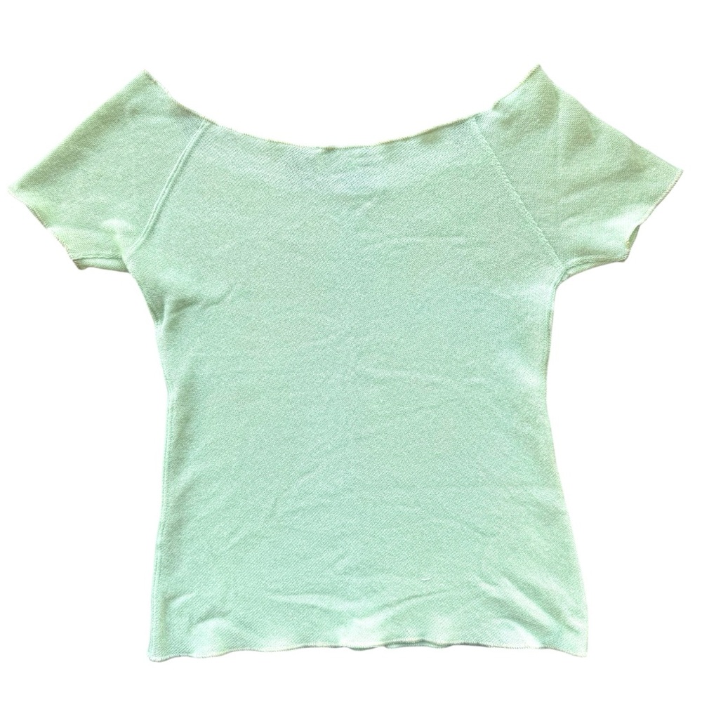 Vintage Marni Knit Mint Green Off-Shoulder Women's Top Sz XS